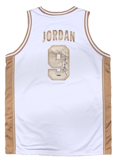 Michael Jordan Signed White and Gold Dream Team Jersey (UDA)